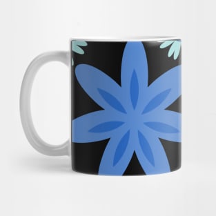 Floral pattern with leaves and flowers doodling style Mug